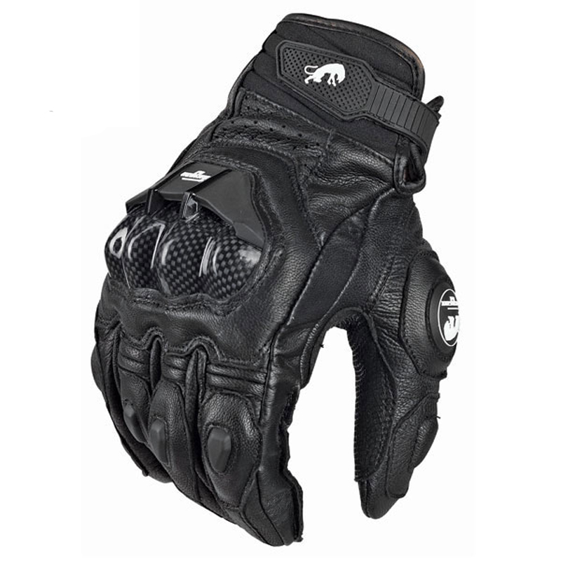 Driving Gloves Leather - Herren Damen 4-Jahreszeiten-Fahren Supertech Schwarz/Weiß Motorrad-Lederhandschuhe