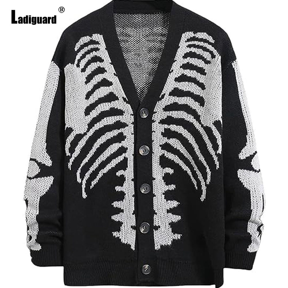 Men'S Fashion V Neck Sweater - Ladi guard Männer Retro Strick pullover