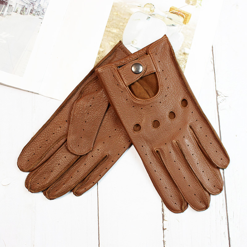 Driving Gloves Leather - Sommer Fahren Hirschleder Vollfinger Lederhandschuhe für