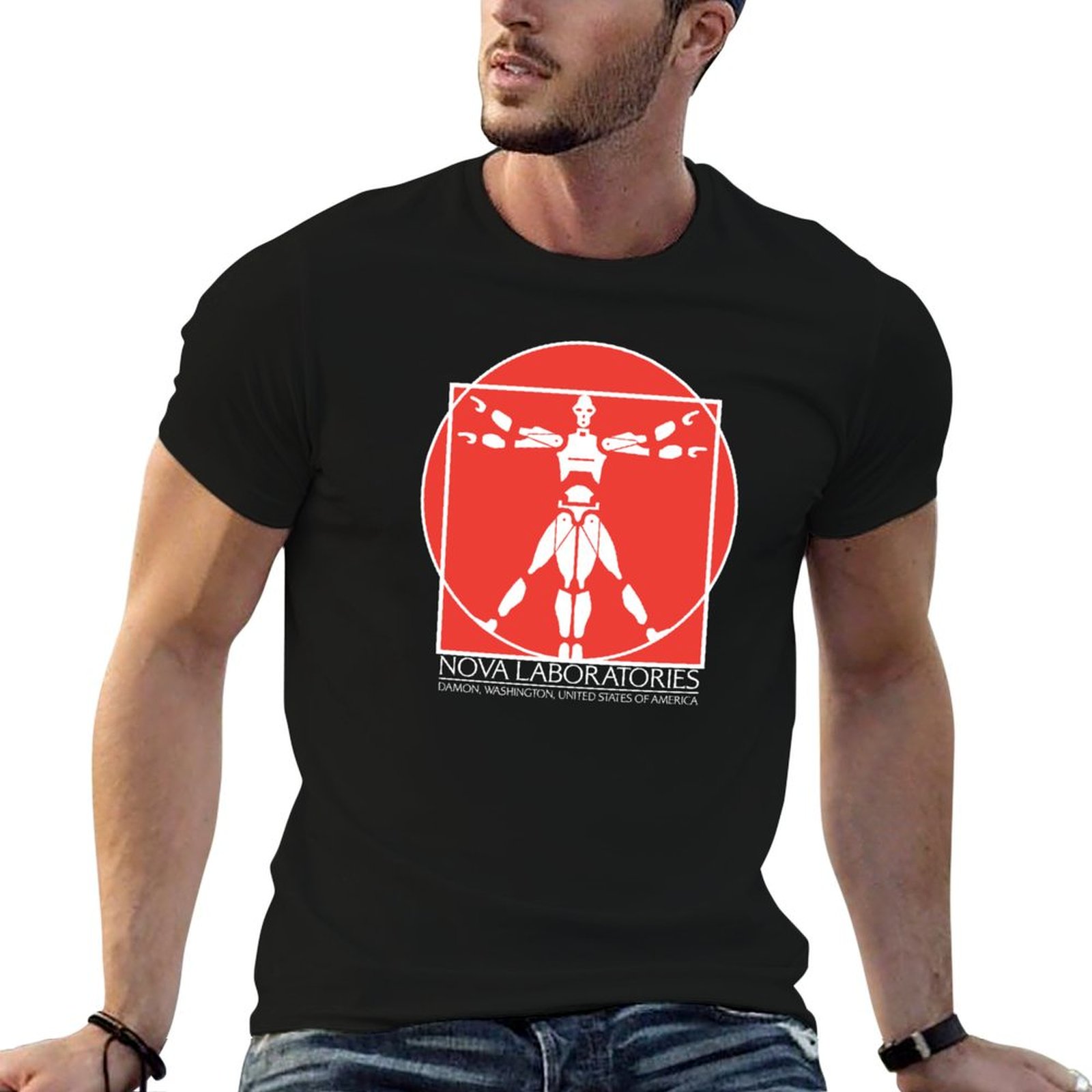Men'S Fashion Nova - Nova Laboratories Text 02 T-Shirt, modisches,