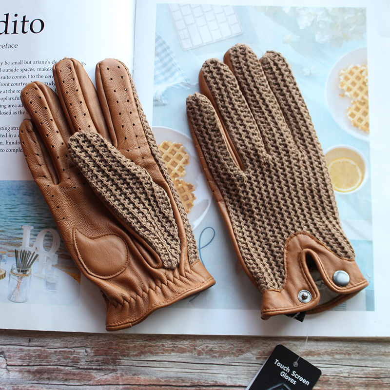 Driving Gloves Leather - Hochwertige Neue Leder-Fahrhandschuhe für Herren, Rutschfest,