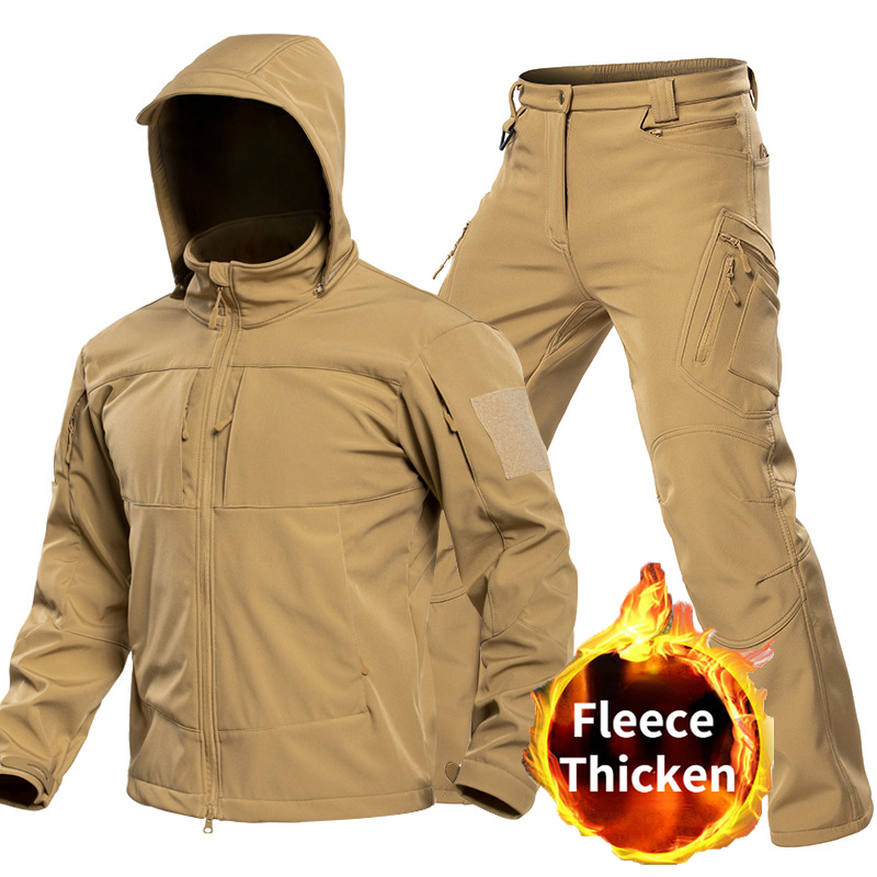 Mens Fashion Zip Up - Outdoor-Taktikanzug für Herren, Softshell-Jacke mit Kapuze