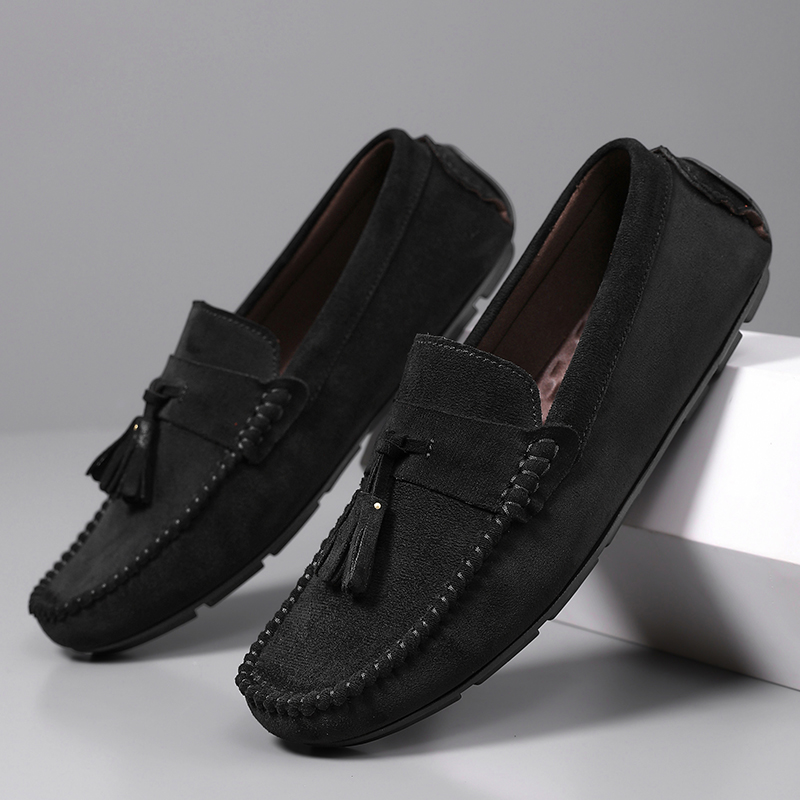 Men'S Fashion Loafers Shoes - Klassische Quasten-Herren-Loafer, bequeme Wildleder-Freizeitschuhe für Herren,
