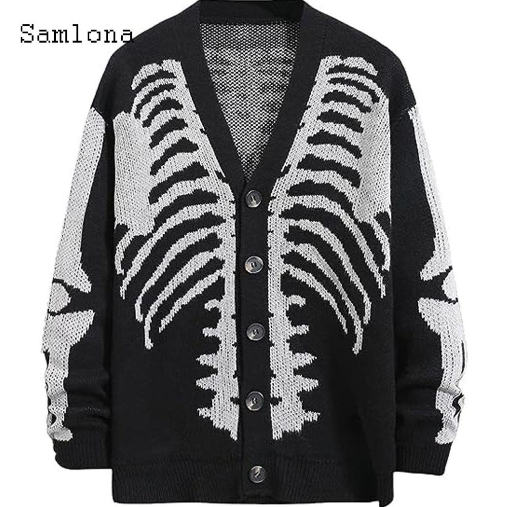 Men'S Fashion V Neck Sweater - Plus Size Herren Casual Retro Strickpullover