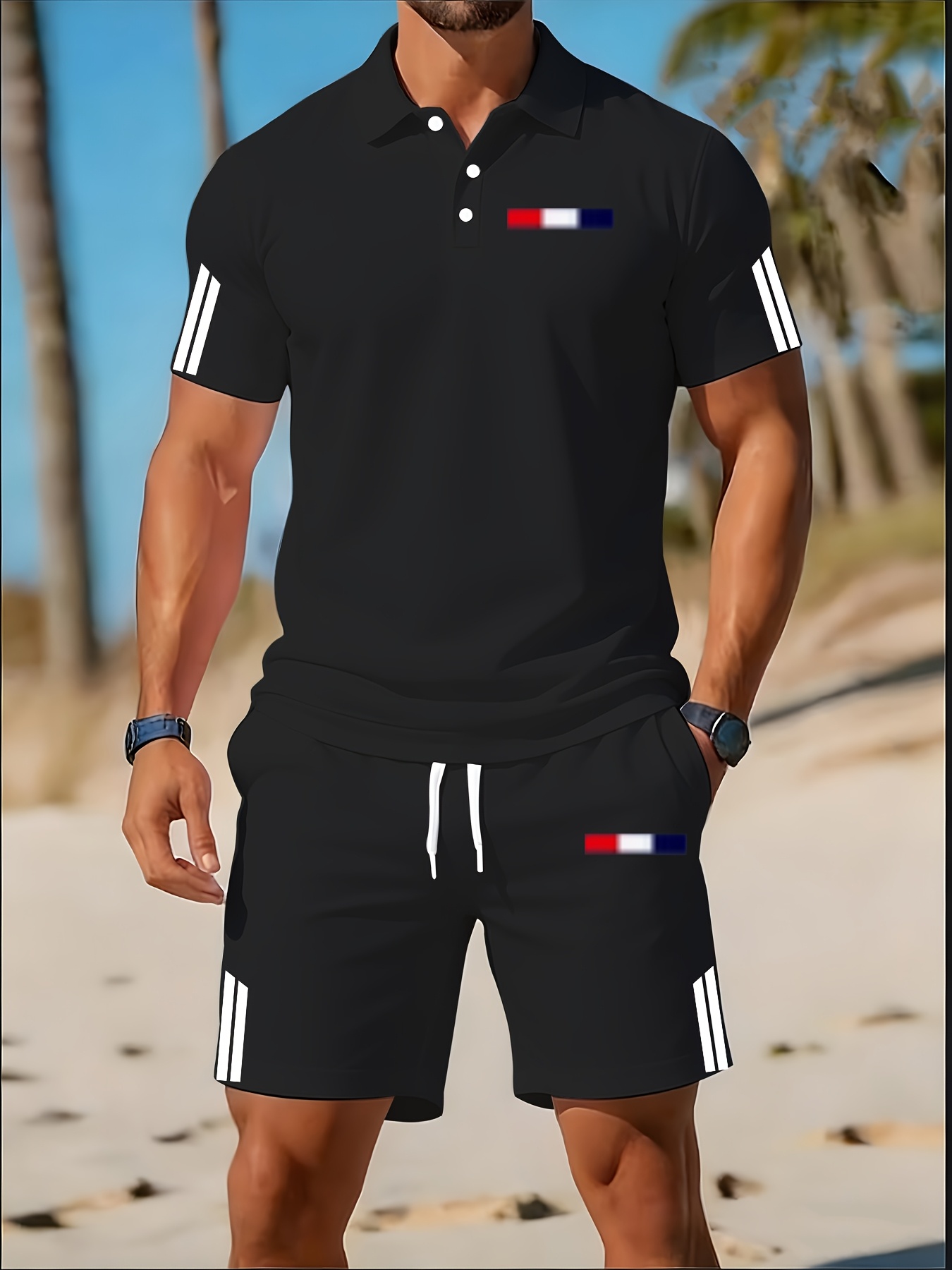 Men'S Fashion Polo Shirt - 2026 Sommer Herren-Polo-Shirt-Set – 3D-gedrucktes Design,