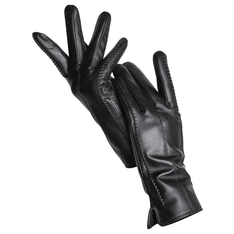 Driving Gloves Leather - Frauen Schaffell Handschuhe Winter Warm Plus