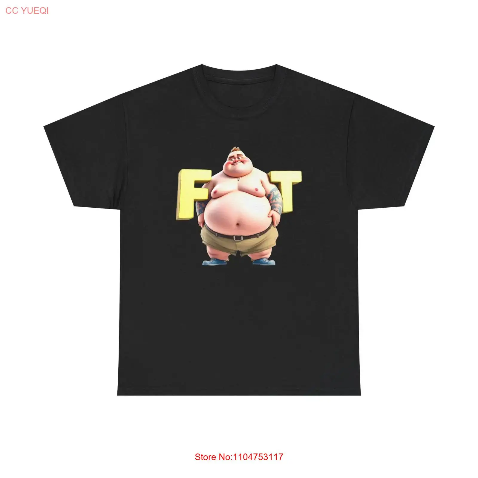 Men'S Fashion For Big Guys - Lustiges T-Shirt für dicke Männer, Neuheit,