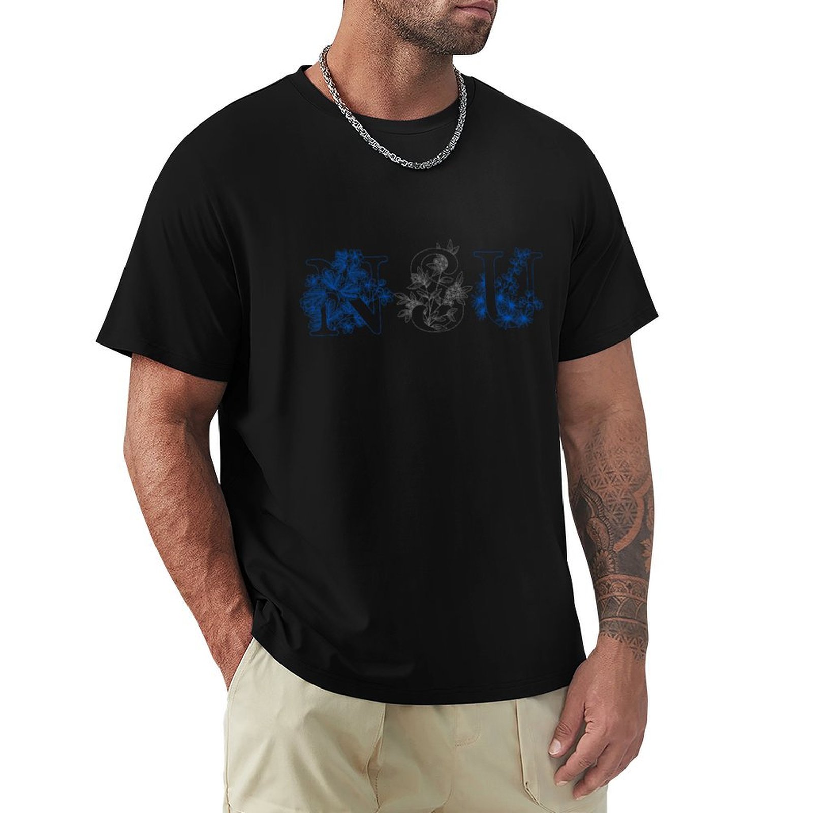 Men'S Fashion Nova - NSU Nova Southeastern University Blumen-T-Shirt, modischer