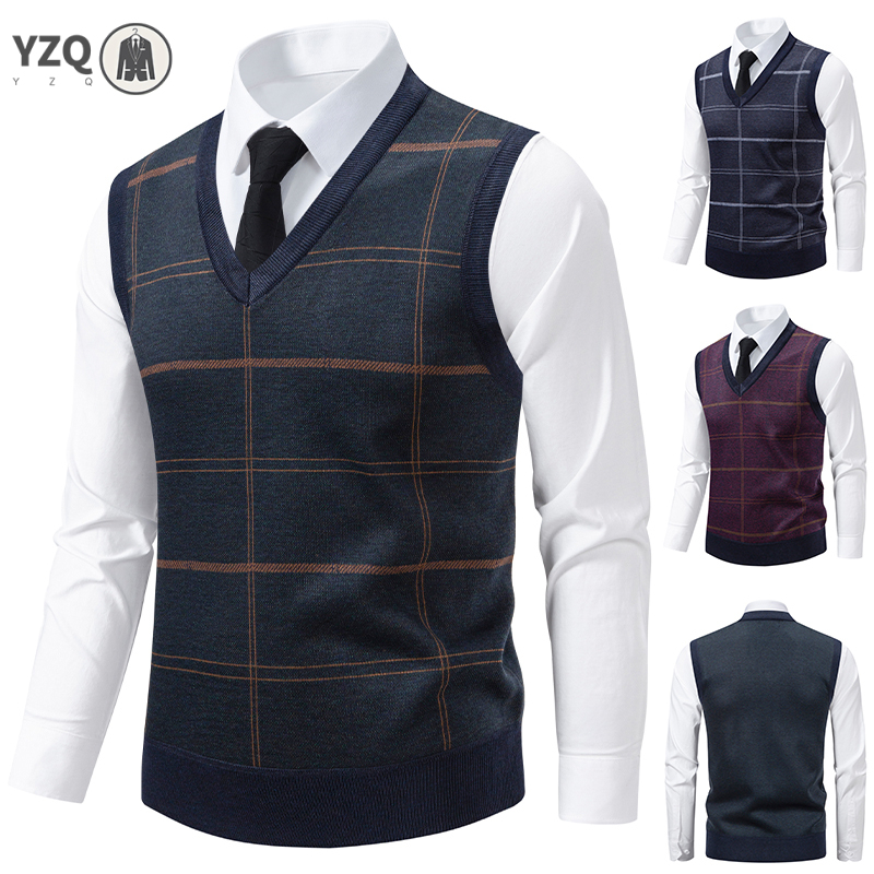 Men'S Fashion V Neck Sweater - Herren-Strickpullover mit V-Ausschnitt, warm, Herbst und