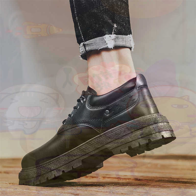 Men'S Fashion For Big Guys - Dunkles Naturleder, modische Turnschuhe, Tennis-Herren-Turnschuhe, modische