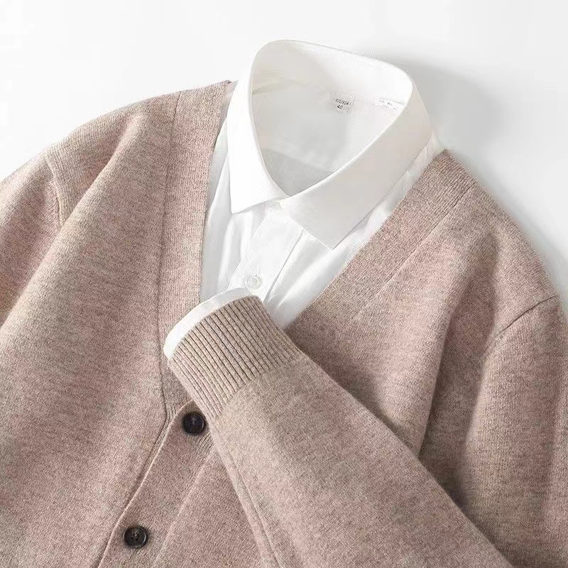 Men'S Fashion V Neck Sweater - 2024 Herbst/Winter neue Herren Business und