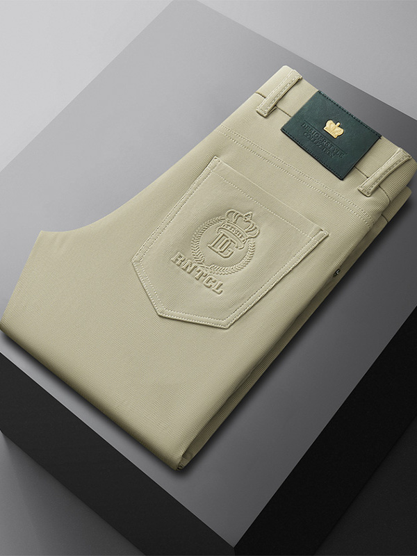 Mens Fashion Young - Sommerliche Slim-Fit-Freizeithose für Herren, atmungsaktiv, dünn,