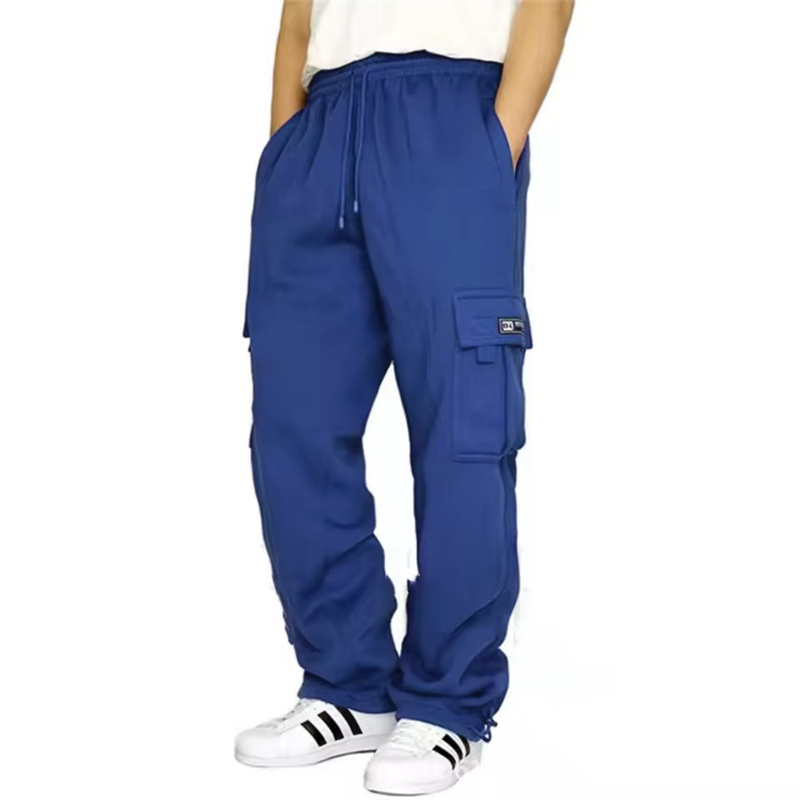 Mens Fashion Cargo Pants - Herbst-Winter-Mode Lässige Herren-Jogginghose Einfarbige Multi-Pocket-Hose mit
