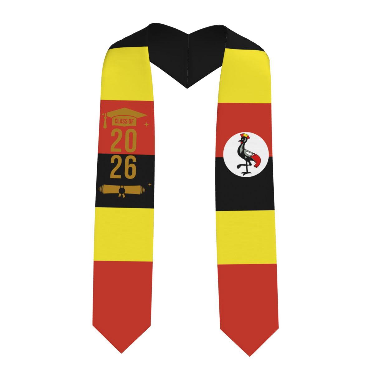 Men Fashion Uganda - Abschlussstola mit Uganda-Flagge für die Klasse