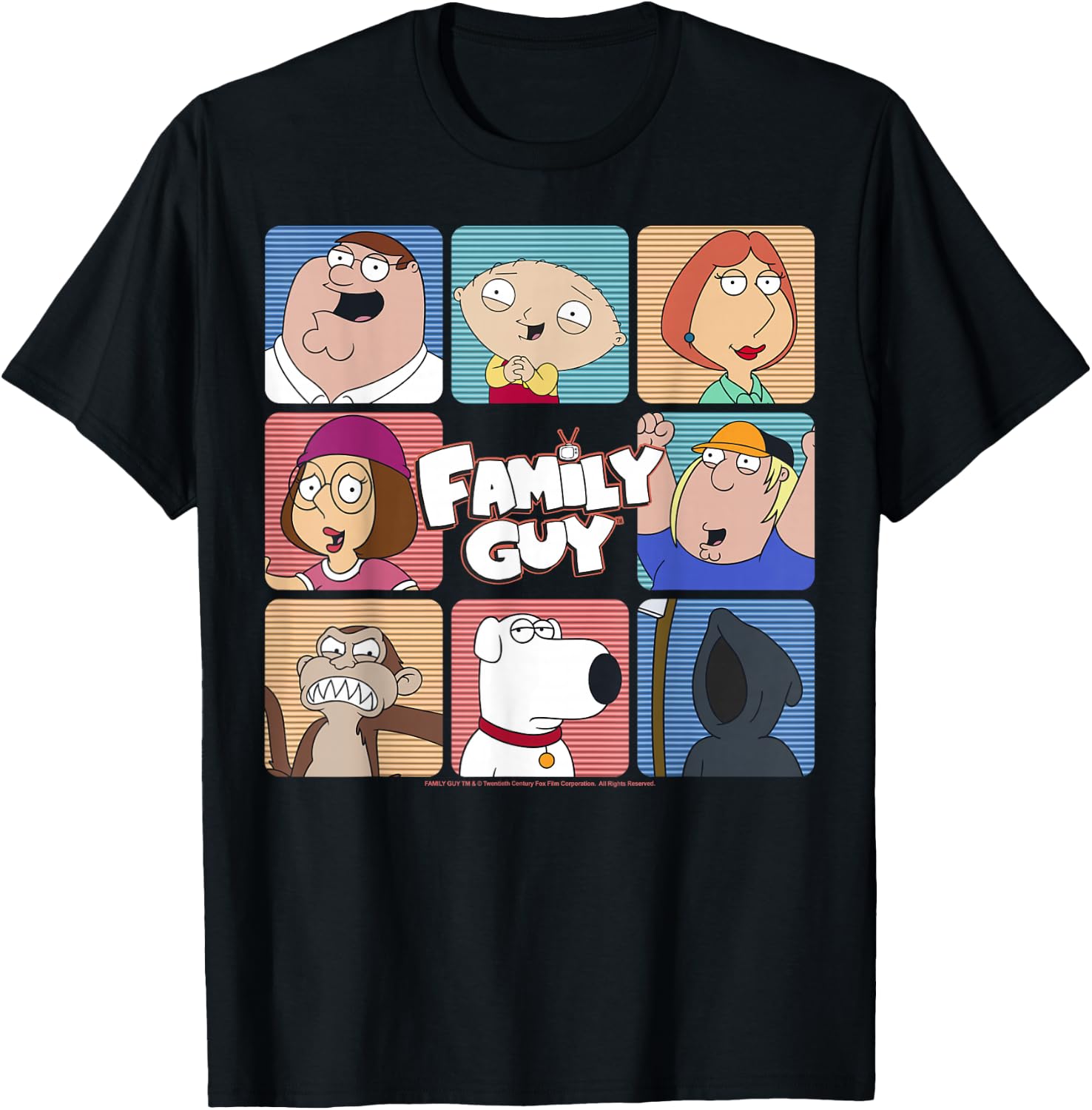 Men'S Fashion For Big Guys - Family Guy Ikonisches Griffin-Familien-Gruppenfoto T-Shirt mit