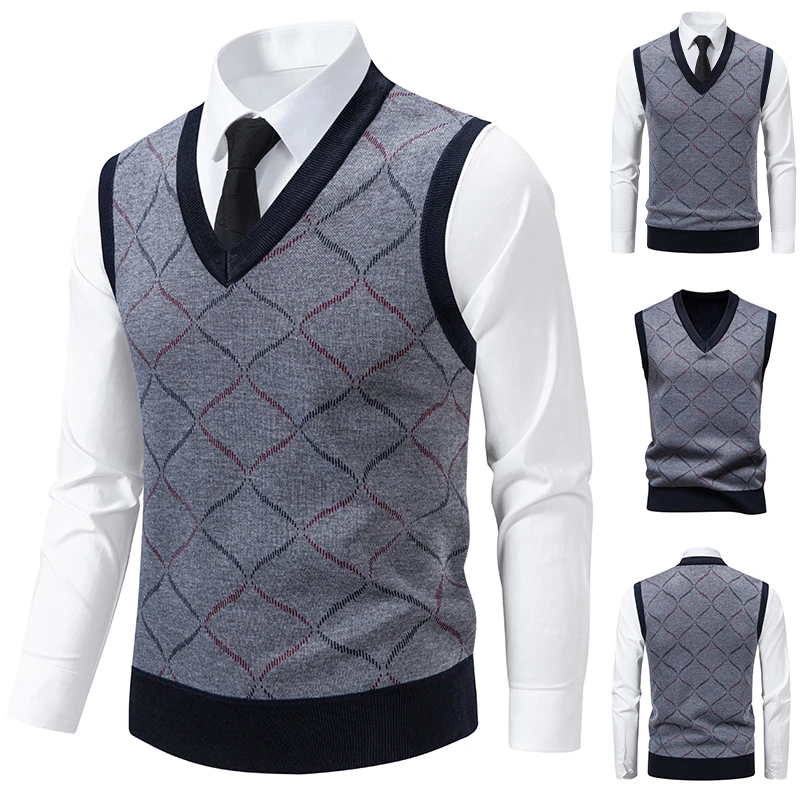 Men'S Fashion V Neck Sweater - Herren V-Ausschnitt Strickpullover 2026 – Warme