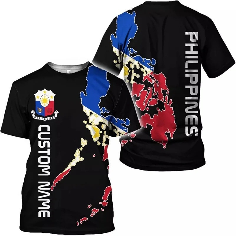 Men'S Fashion Philippines - 3D-gedrucktes individuelles T-Shirt mit philippinischer Flagge