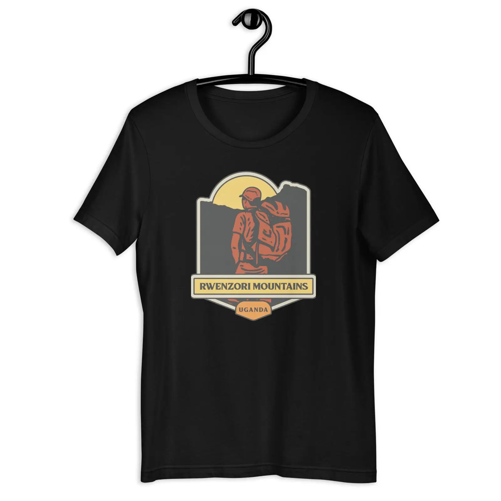 Men Fashion Uganda - Rwenzori Mountains T-Shirt Uganda Vintage Gewaschen