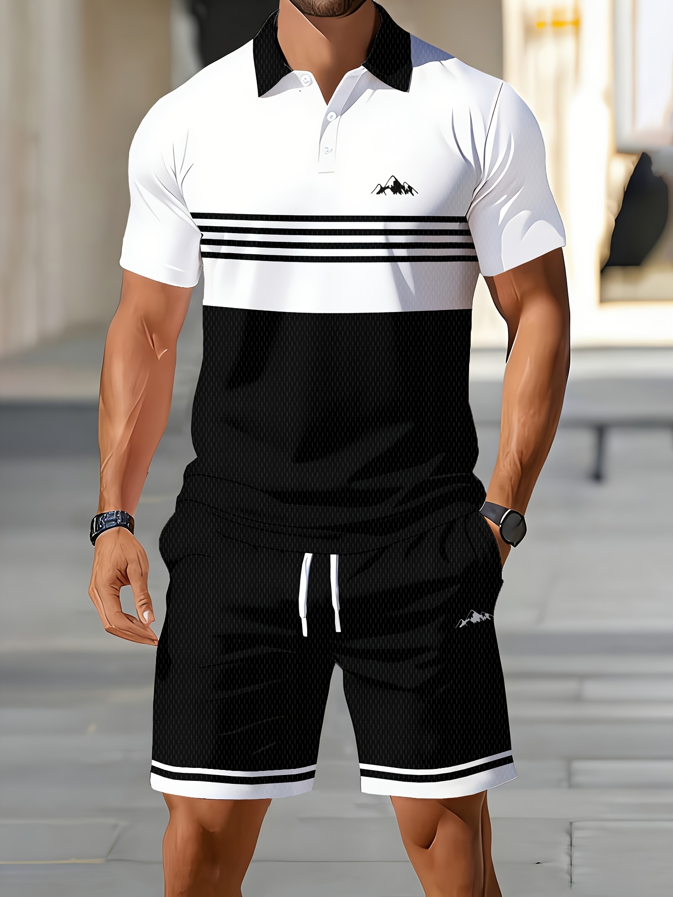 Men'S Fashion Polo Shirt - 2026 Sommer Herren-Polo-Shirt-Set – 3D-gedrucktes Design,