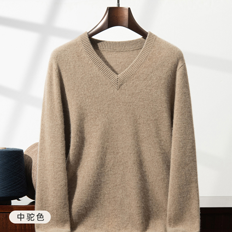 Verdickter Kaschmir-Pullover f – Men'S Fashion V Neck Sweater Bewertung und Preis