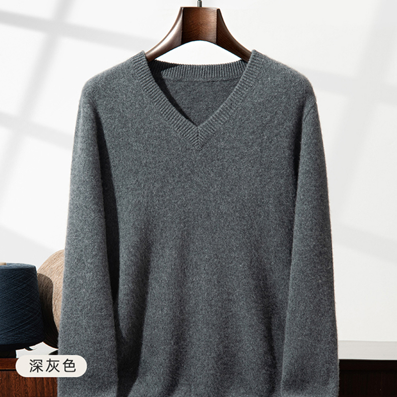 Verdickter Kaschmir-Pullover f – Men'S Fashion V Neck Sweater Bewertung und Preis