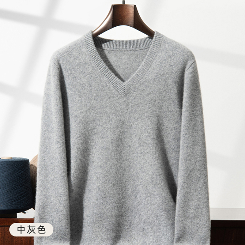 Verdickter Kaschmir-Pullover f – Men'S Fashion V Neck Sweater Bewertung und Preis