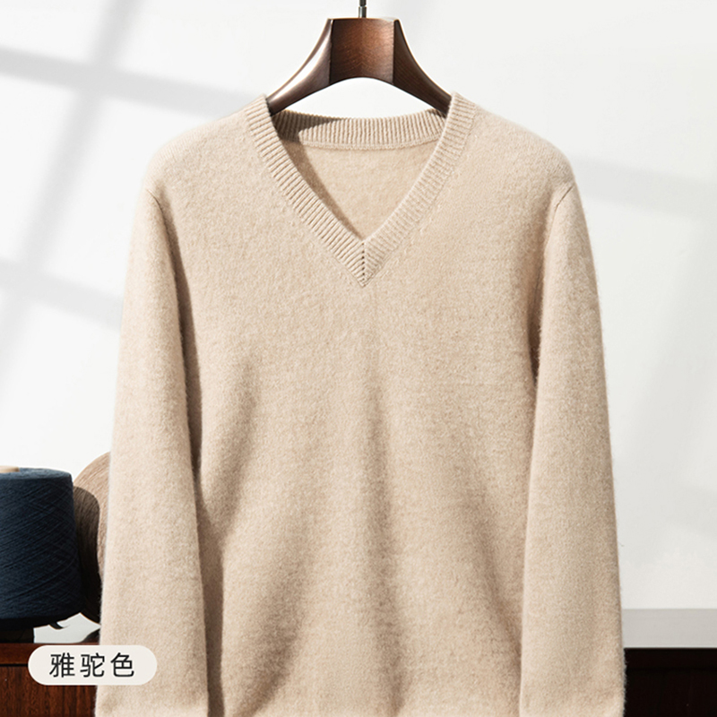 Verdickter Kaschmir-Pullover f – Men'S Fashion V Neck Sweater Bewertung und Preis