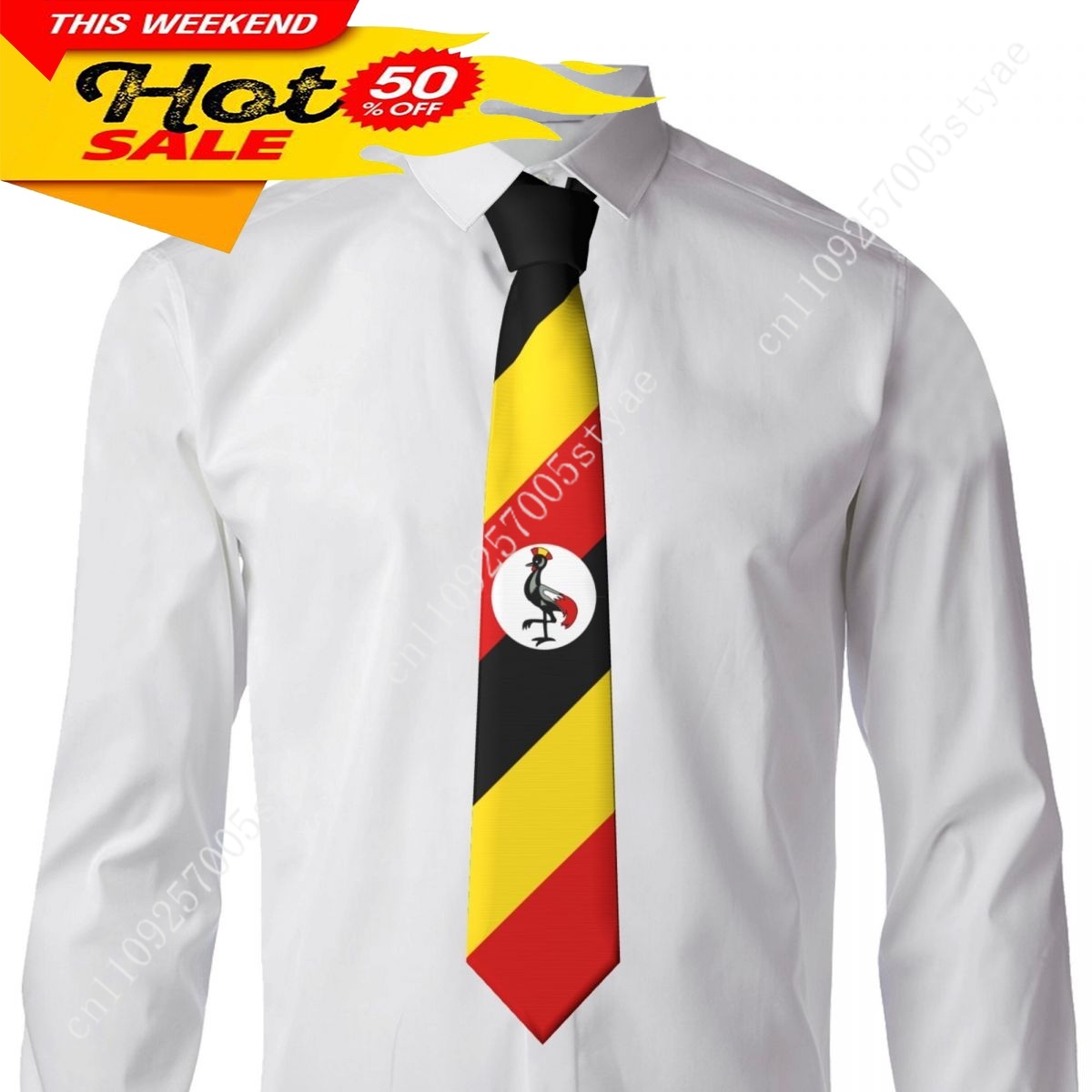 Uganda-Flagge Krawatte Emblem- – Men Fashion Uganda Bewertung und Preis