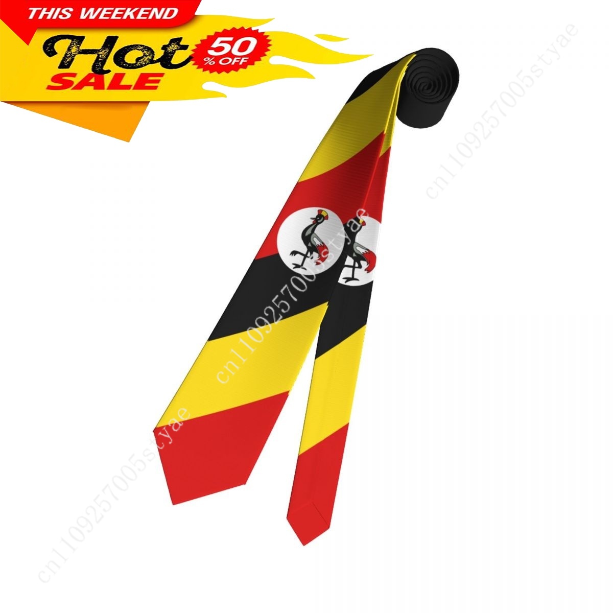 Uganda-Flagge Krawatte Emblem- – Men Fashion Uganda Bewertung und Preis
