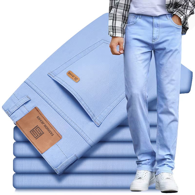 2025 sommer Neue männer Hellbl – Men'S Fashion Nova Jeans Bewertung und Preis