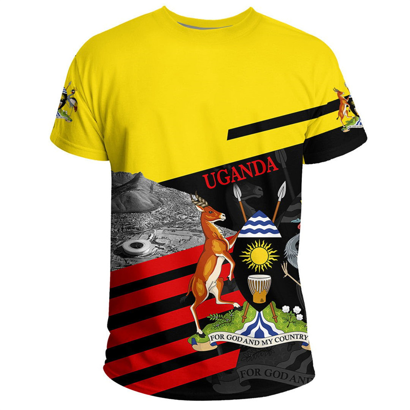 Mode 3d gedruckt Uganda T-Shir – Men Fashion Uganda Bewertung und Preis