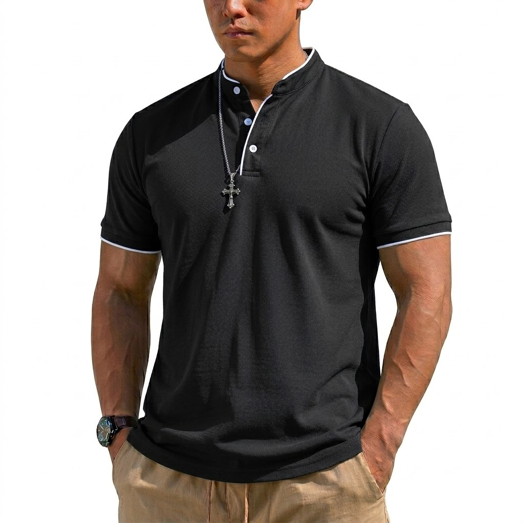 Sommer Kurzarm Henley-Shirt He – Men'S Fashion Polo Shirt Bewertung und Preis