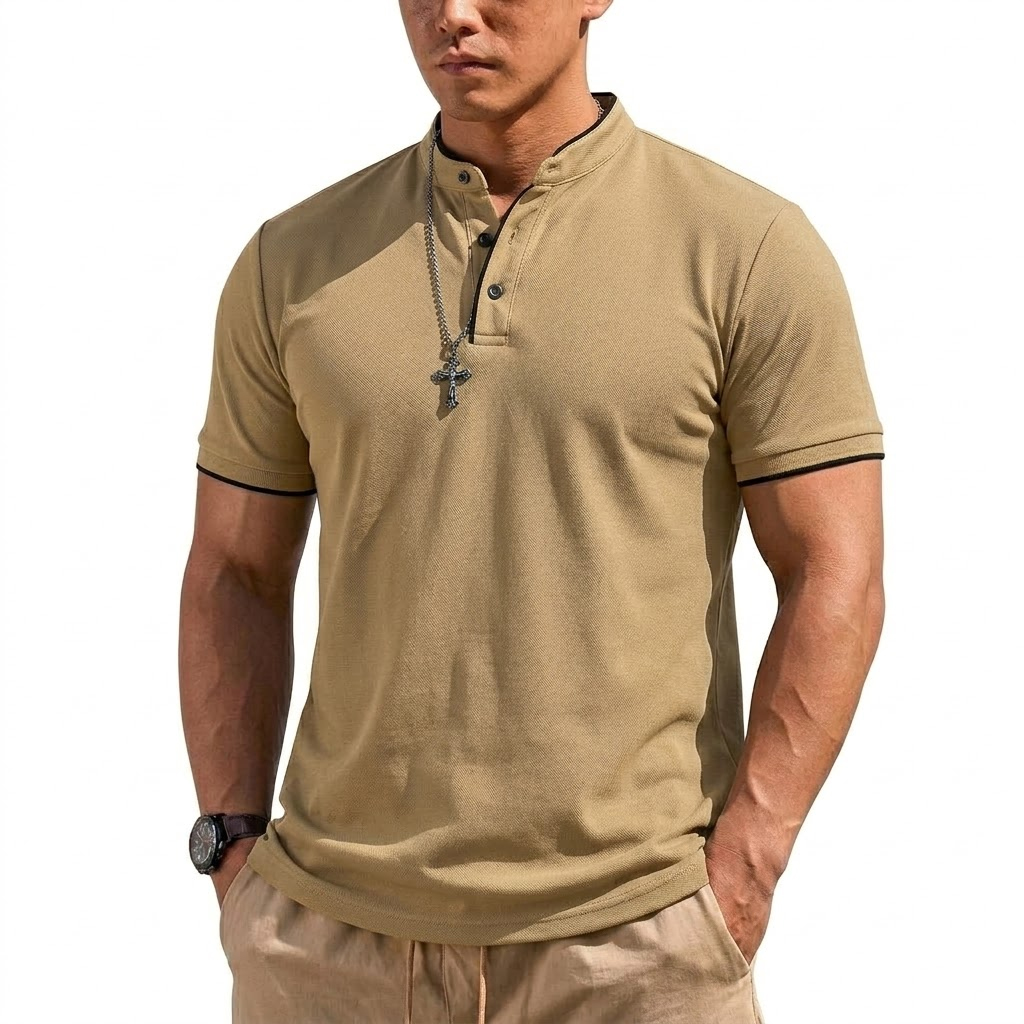 Sommer Kurzarm Henley-Shirt He – Men'S Fashion Polo Shirt Bewertung und Preis