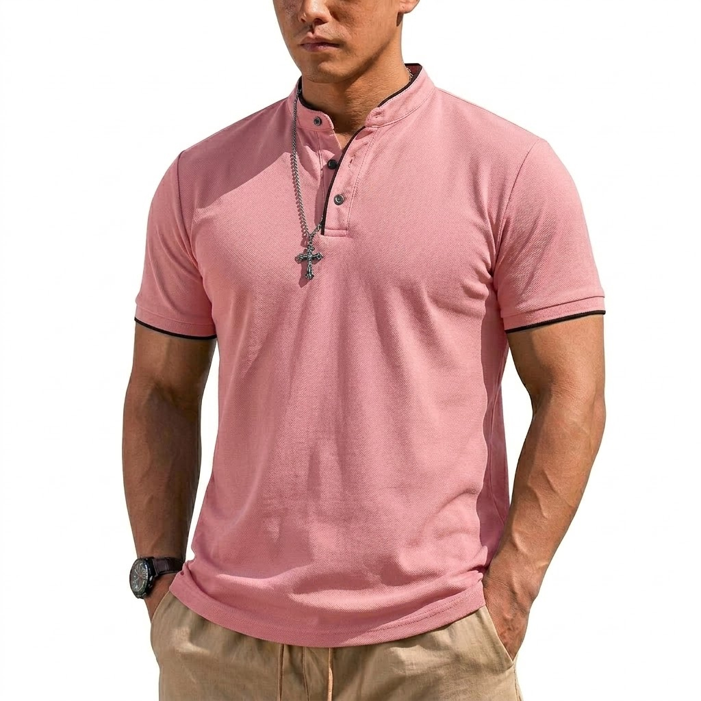 Sommer Kurzarm Henley-Shirt He – Men'S Fashion Polo Shirt Bewertung und Preis